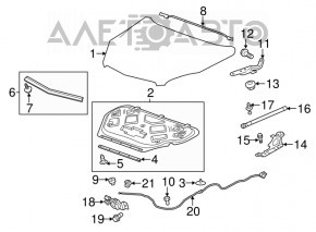 Уплотнитель капота Chevrolet Equinox 10-17