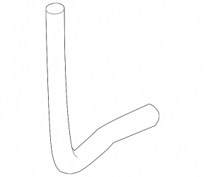 Țeavă inferioară de răcire a radiatorului de ulei Mitsubishi Outlander 17-20, 2.4, tip 2