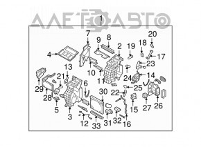 Корпус голый кондиционер, левая часть Subaru b9 Tribeca