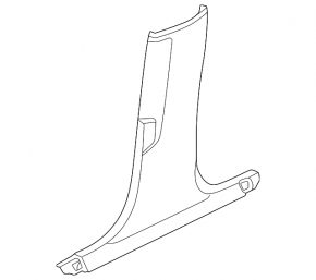 Ornament stâlp central dreapta jos pentru Audi A3 22-26, negru