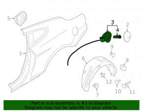 Корпус лючка бензобака Ford Mustang mk6 15-23 купе