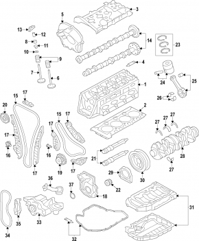 Поршень Audi A5 F5 18-20 2.0T