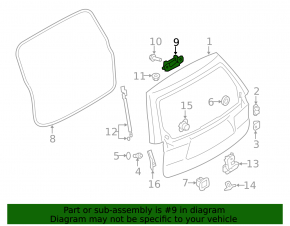 Петля двери багажника левая Subaru Impreza WRX GH 08-14 5d