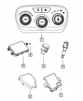 TEMPERATURE CLIMATE CONTROL MODULE Dodge Dart 13-16