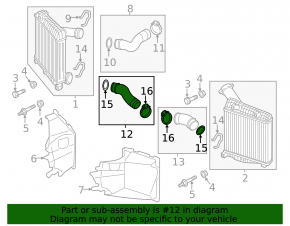 Țeavă intercooler dreapta jos Audi Q7 4L 10-15 3.0 TDI