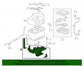 Palet pentru baterie GMC Terrain 18-19