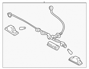 Подсветка номера двери багажника Hyundai Tucson 16-18 с кнопкой