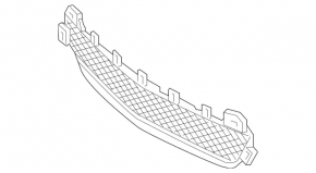 Нижняя решетка переднего бампера Mercedes C-class W205 300/350e/350h/400 15-18