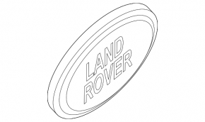 Emblema LAND ROVER se află pe hayonul modelului Land Rover Range Rover Velar 18-23.