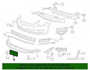 Площадка переднего номера VW Beetle 12-16