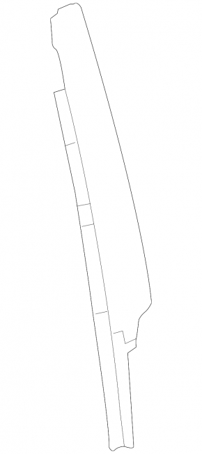 Ornament ușă laterală stânga față pentru Audi A3 22-26, negru