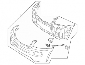 Бампер передний голый Mercedes W164 ML