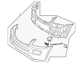Бампер передний голый Mercedes W164 ML
