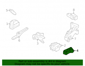 Кронштейн АКПП VW Passat b8 16-19 USA 3.6