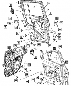 Ручка двери внешняя задняя левая Jeep Compass 11-16 структура