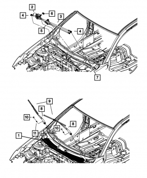 Мотор привода стеклоочистителя Chrysler 200 11-14