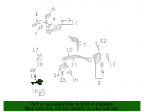 Ограничитель двери передней левой Lexus RX300 RX330 RX350 RX400h 04-09
