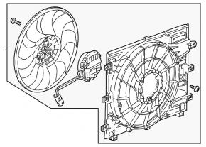 Ansamblu carcasă radiator difuzor Chevrolet Equinox 20-24 LSD
