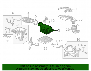 Корпус воздушного фильтра в сборе Honda CRV 23-26 1.5T 2 части