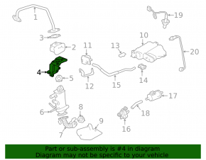 Кронштейн клапана ЕГР Nissan Altima 19-24 2.5