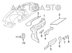 Перчаточный ящик, бардачок Mercedes W211 E350 беж