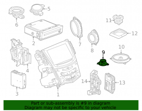 Пищалка левая Cadillac ATS 13-19 BOSE