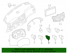 Кнопка ассистента парковки Infiniti JX35 QX60 13-20