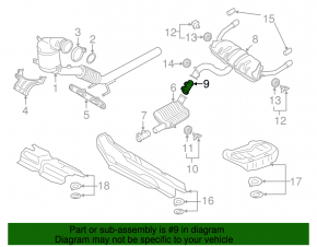 Хомут глушителя VW Atlas 18-23 3.6