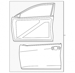 Ușă asamblată față dreapta Toyota Camry v55 15-17 SUA