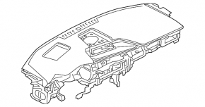 Торпедо передняя панель без AIRBAG Mazda 3 19- черная, Japan built