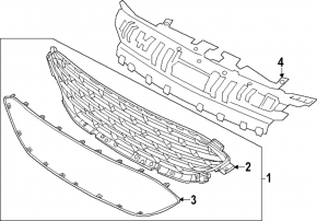 Решетка радиатора grill Ford Escape MK4 20-22 сетка черн мат