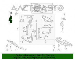 Дефлектор радиатора правый Lexus RX350 RX450h 13-15 рест