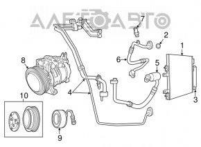 Компрессор кондиционера Jeep Compass 11-16 2.0 2.4