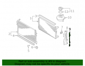 Garnitura deflectorului radiatorului dreapta VW Jetta 19-