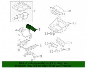 Bloc butoane consolă centrală Hyundai Tucson 22-26 pentru senzori de parcare, scaune încălzite și răcite, volan încălzit și control la coborâre în pantă, zgârieturi