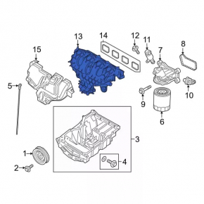 Коллектор впускной Ford Edge 15-18 2.0T