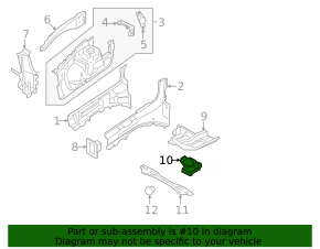 Лопух переднего подрамника левый Ford Fusion mk5 13-20