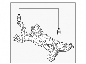 Подрамник передний Ford Escape MK4 20-26 hybrid, plug-In