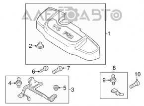 Накладка двигателя VW Touareg 11-17 3.6