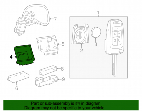 MODUL DE CONTROL AL ACCESULUI FĂRĂ CHEIE Chevrolet Volt 11-15
