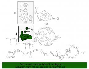 Главный тормозной цилиндр с бачком Audi A4 B8 13-16 рест