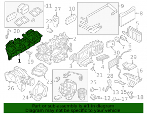 Печка в сборе BMW 5 F10 11-16 2 зоны