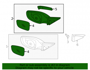 Зеркало боковое правое в сборе Hyundai Veloster 12-13 поворотник