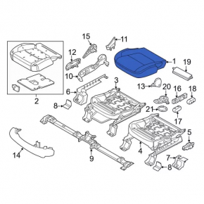 Водительское сидение Ford Explorer 16-19 без airbag