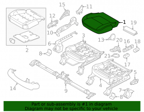 Водительское сидение Ford Explorer 16-19 без airbag