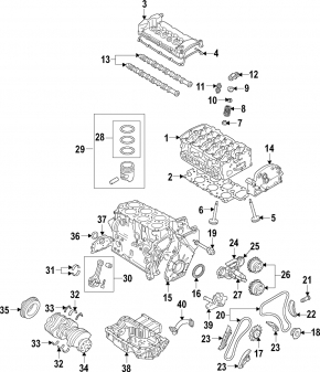 Коленвал VW Passat b7 12-15 USA 3.6 К:59.98 Ш:53.98