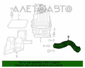 Воздуховод Chrysler 200 11-14 2.4 без pzev