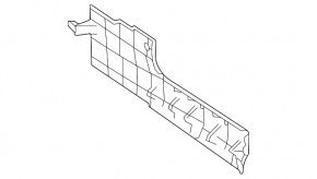 Накладка центральной консоли боковая правая Toyota Sienna 21-26 черная