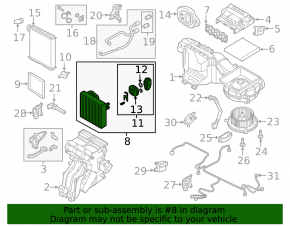 Испаритель VW Tiguan 18-20 тип 2, с клапаном