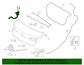 Петля крышки багажника левая Kia Forte 4d 14-18